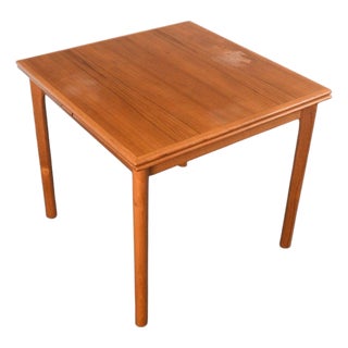 Ansager Møbler Square Teak Draw Leaf Dining Table | Danish Modern 1960s For Sale