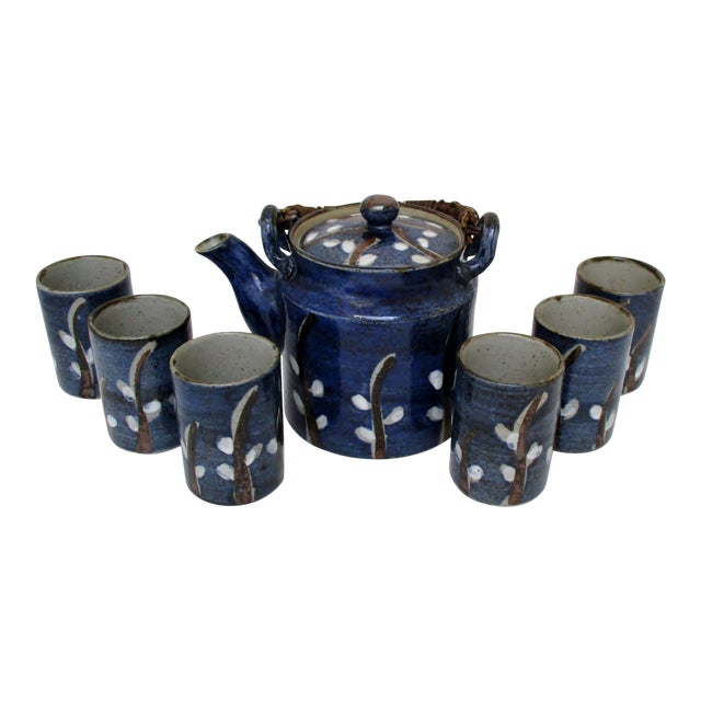 Japanese Earthenware Tea Set, 7 Pieces Chairish