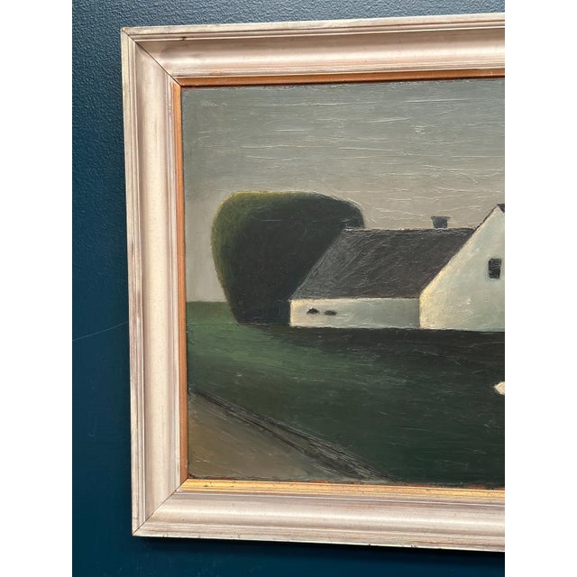 Svend O. Frederiksen, Houses and Trees, 1950s, Oil on Panel, Framed For Sale - Image 8 of 18