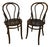 Antique Art Nouveau Bentwood Chairs With Embossed Seats, Pair For Sale