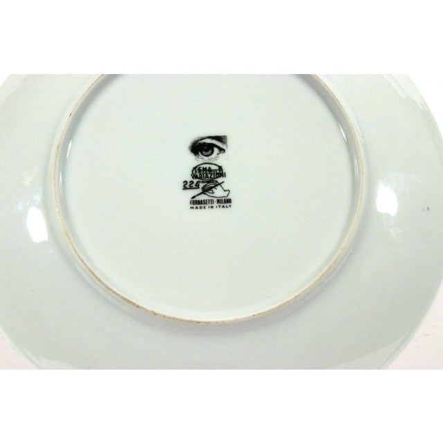 Fornasetti Fornasetti Tema E Variazioni No. 224 Lina Cavalieri Porcelain Plate For Sale - Image 4 of 8