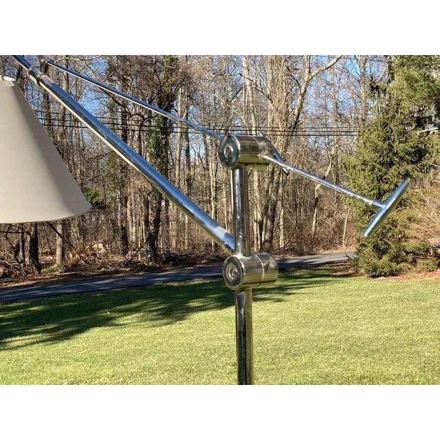 Chrome Vintage Modern Chrome Floor Lamp For Sale - Image 8 of 10