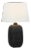 Chapman & Myers by Visual Comfort Signature Pemba Large Combed Table Lamp in Chimney Black with Linen Shade For Sale