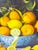 Late 20th Century Large Vintage 1993 Ian Logan of London Lemon Bowl Tole Painted Metal Serving Tray For Sale - Image 5 of 7