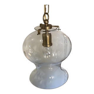 Hand-Rubbed Antique Brass Pendant Ceiling Light For Sale