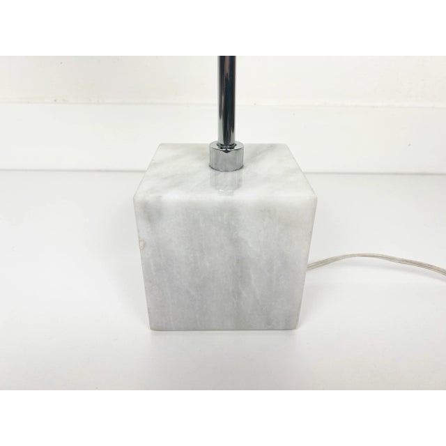 Koch and Lowy Marble Base Chrome Table Lamp For Sale - Image 11 of 13