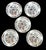 Chinoiserie Antique Gl Ashworth Mason's Ironstone Chinoiserie Luncheon Plates. 9.25" 1900. Set of 5 For Sale - Image 3 of 5