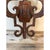 Brown 1960's Patinated Scroll Iron Wall Sconce For Sale - Image 8 of 9