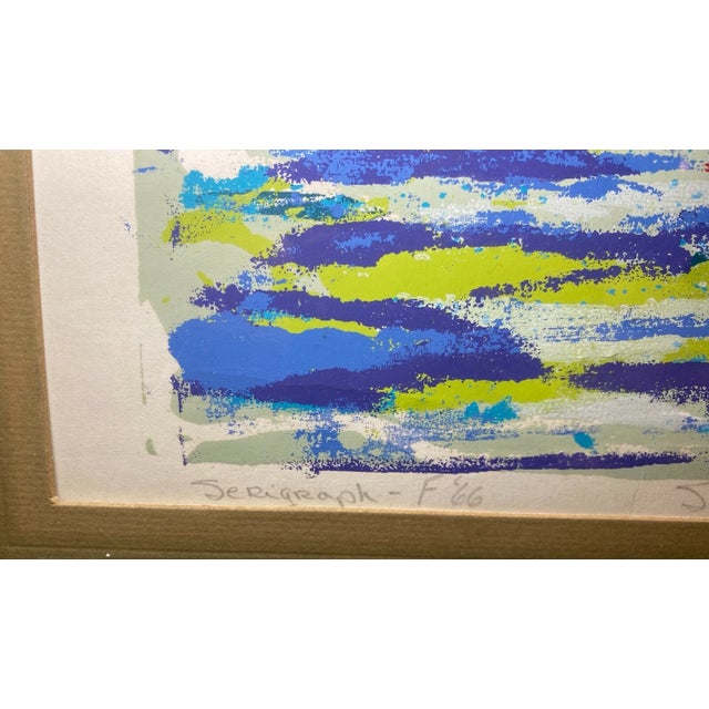 1990s Original Susan Siegel Limited Edition Abstract Nautical Modern Serigraph Print For Sale - Image 4 of 9
