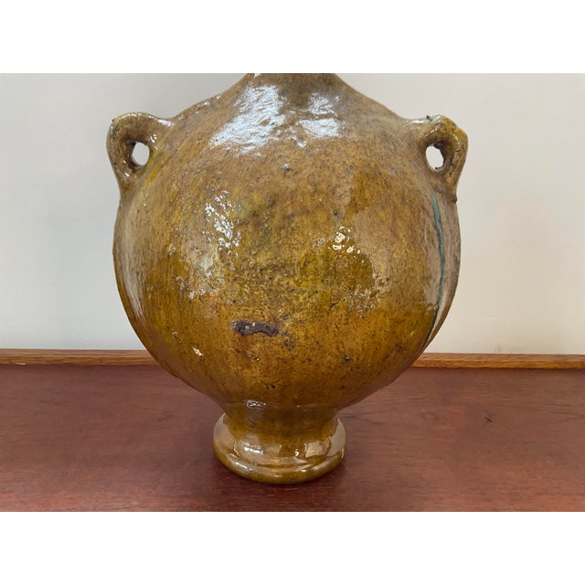 Ceramic 1980s Moroccan Vessel in Yellow For Sale - Image 7 of 18