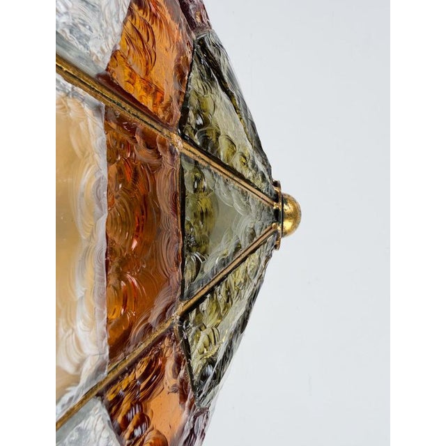 Vintage Hammered Glass and Wrought Iron Wall Lights by Longobard, 1970s, Set of 2 For Sale - Image 15 of 18