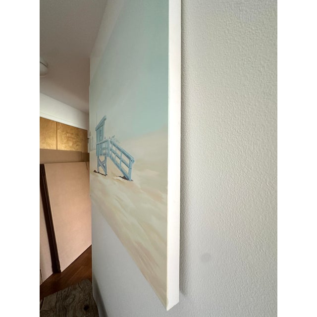 Baby Blue "Winter in Venice" Modern Original Oil Painting, by Jennifer Hohlfelder For Sale - Image 8 of 10
