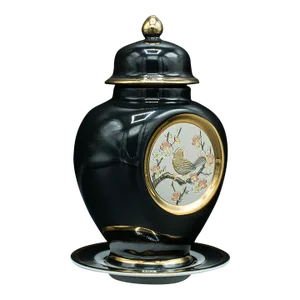 1990s Small Vintage Japanese Ceramic Decorative Spice Jar