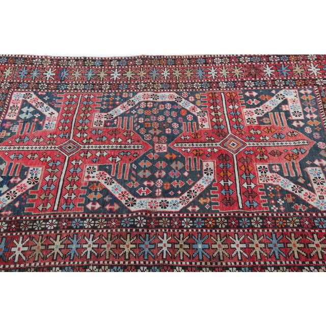 Art Deco 1910s Handmade Caucasian Shirvan Rug For Sale - Image 3 of 11