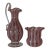 Mid 20th Century Murano Pink & White Latticino Filigree Glass Pitcher & Vase - Set of 2 For Sale
