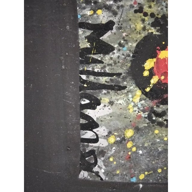 Domingo Millan, Composition, 1986, Mixed Media on Paper For Sale - Image 3 of 5