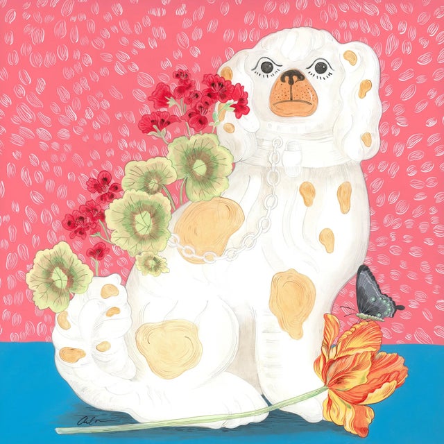 “Smitten Pretty 1 & 2″ is the perfect pair of Staffordshire dogs for your Chinoiserie Grandmillennial home. This diptych...