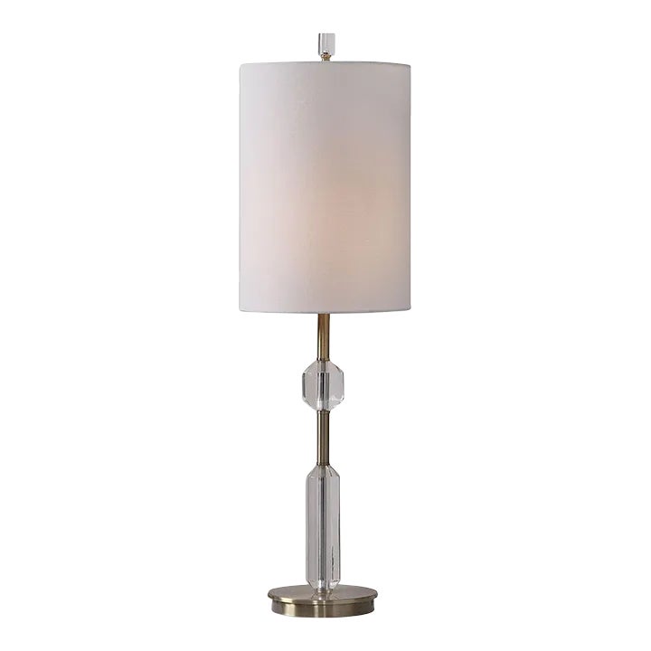 Margo Cut Crystal Buffet Lamp | Chairish