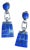 Vintage Escorcia Sterling Silver Lapis Inlaid Dangle Post Earrings, A Pair For Sale
