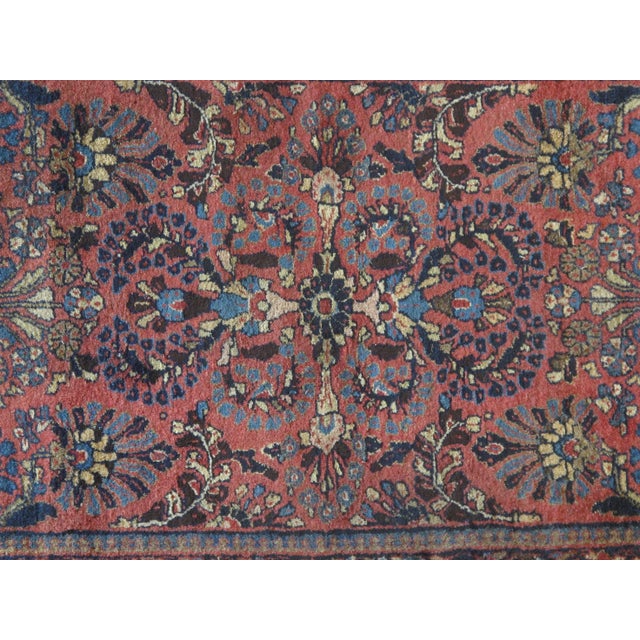 Persian 1920's Antique Sarouk, 2'3" X 4'4" For Sale - Image 3 of 6