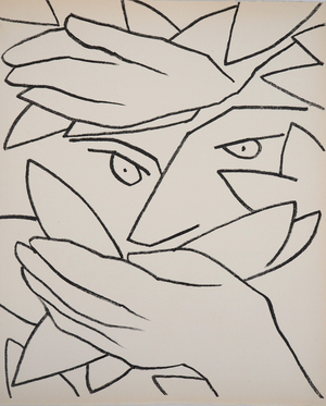 Françoise Gilot, L'homme camouflé, Lithograph