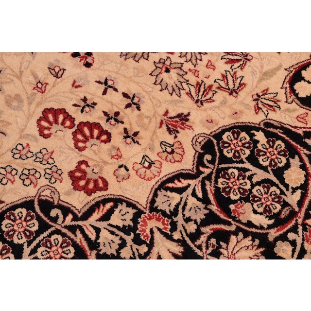 1990s Art Nouveau Medallion 1990's Pak-Persian Tan/Red Wool Rug - 8'2'' X 10'7'' For Sale - Image 5 of 9