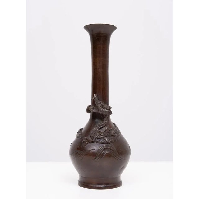 Meiji Bronze Dragon Vases, Japan, 1880s, Set of 2 For Sale - Image 3 of 11