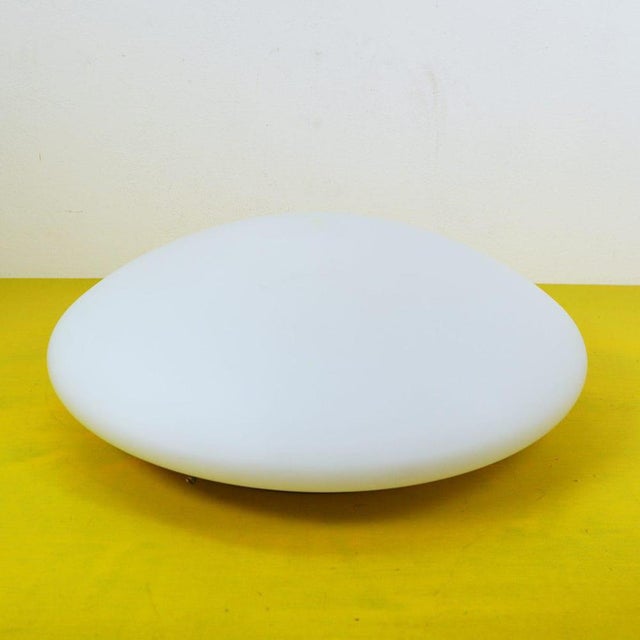 Large Vintage White Satin Glass Sconce For Sale - Image 6 of 6