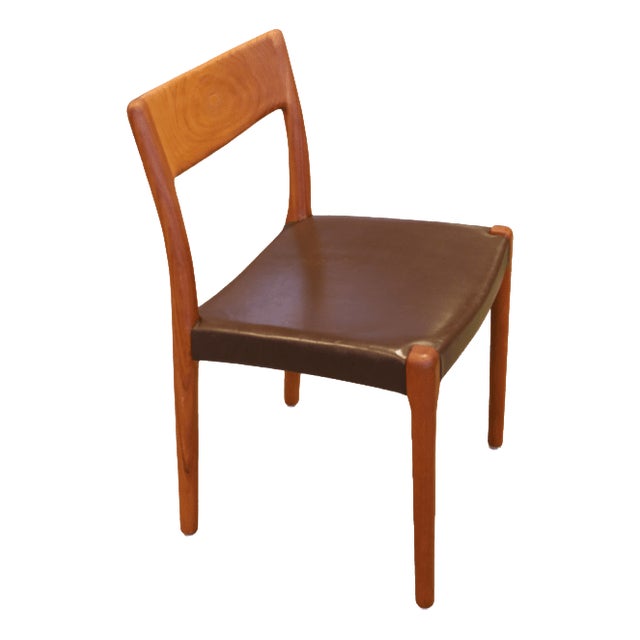 Danish Dining Chairs in Teak and Leather, 1960s, Set of 6 For Sale