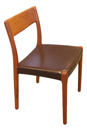 Danish Dining Chairs in Teak and Leather, 1960s, Set of 6