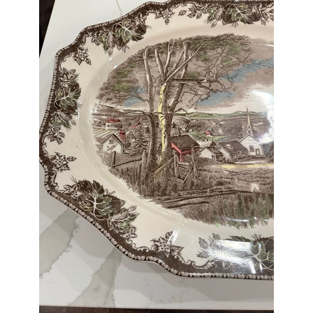 Massive 20" Johnson Brothers "The Friendly Village" Oval Turkey Platter For Sale In Jacksonville, FL - Image 6 of 6
