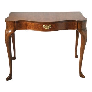1930s Continental Style Walnut Console Table For Sale