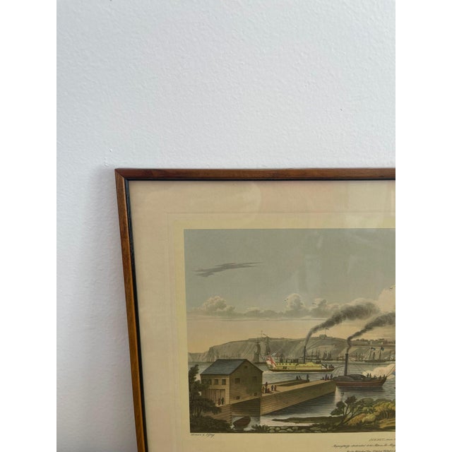 Vintage Framed Scenic Print of Quebec From Point by J Gray For Sale - Image 4 of 10