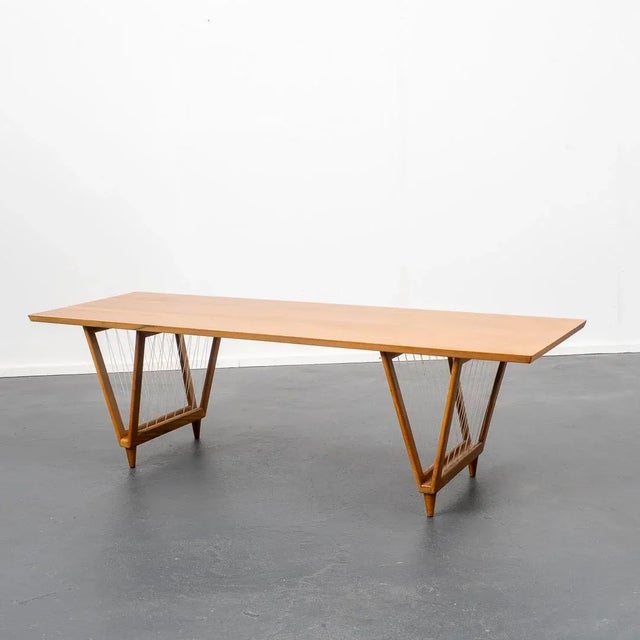 Mid-Century Modern Vintage Coffee Table in Walnut, 1950s For Sale - Image 3 of 13