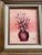 1980s Pink Bouquet of Flowers in Vase Still Life Oil Painting Framed For Sale - Image 4 of 8