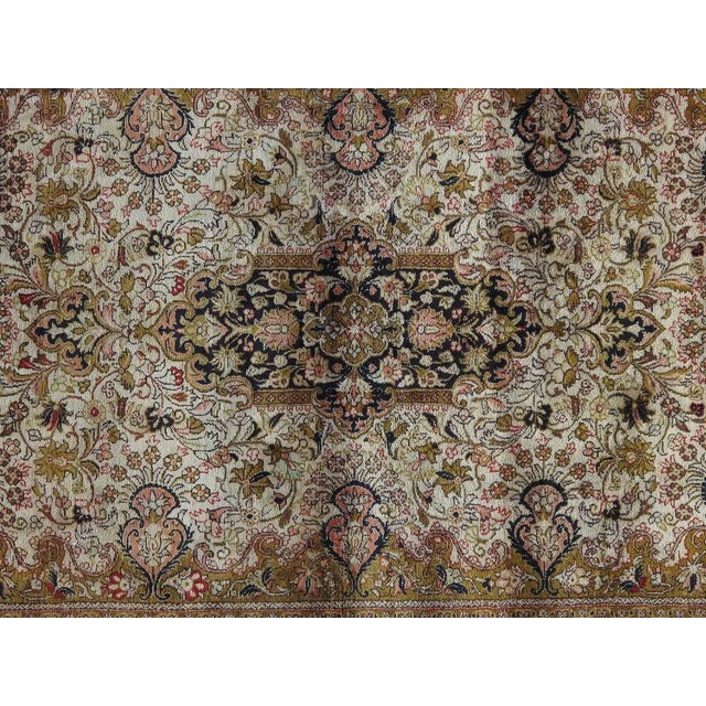 Persian 1970's Persian Silk Qum, 3'5" X 5'5" For Sale - Image 3 of 6