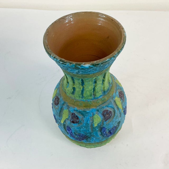 1960s Boho Chic Italian Bitossi Style Pottery Vase. | Chairish