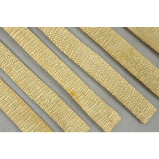 Vintage Japanese Oriental Chopsticks in Custom Silk Gold Sleeves - 6 Pc Set For Sale - Image 9 of 10