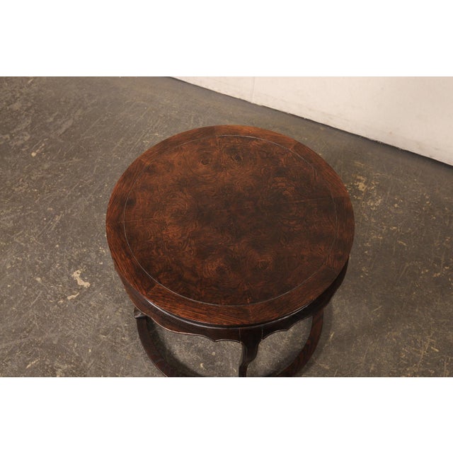 Vintage Wooden Accent Table, 2 Ft. Diameter For Sale - Image 10 of 13