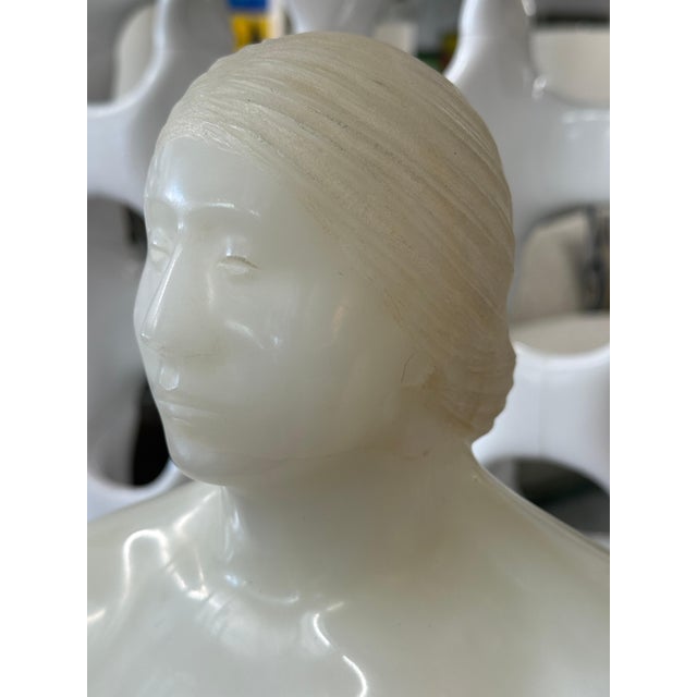 1980s Felipe Castaneda White Onyx Life Size Sculpture of a Nude Woman For Sale - Image 10 of 18