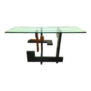 Jeffrey Greene Design Studio Solid State Glass Top Console