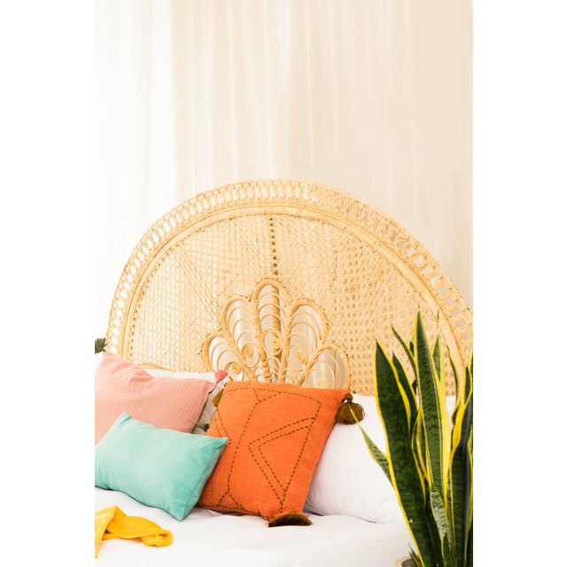 Contemporary Rattan Wicker Headboard Queen/King Chairish