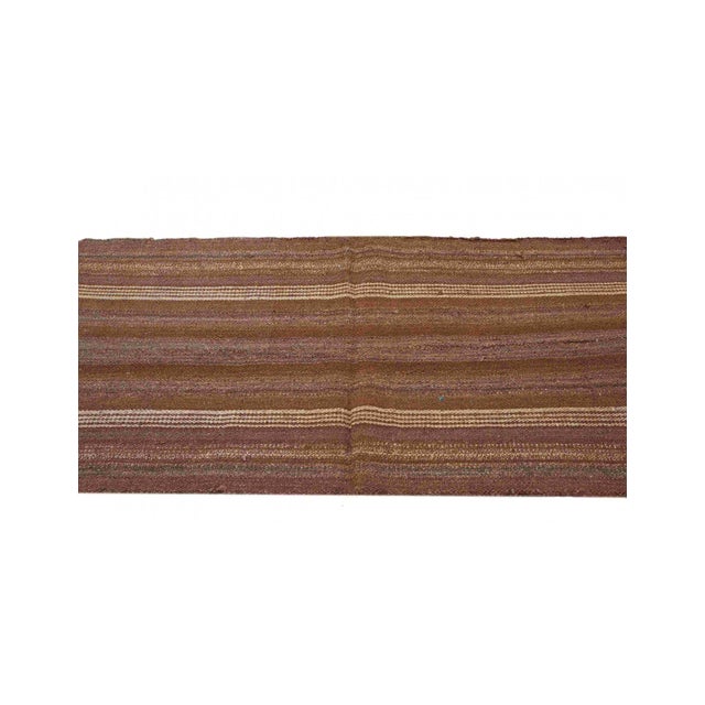 Vintage Brown Modern Kilim Runner - 2`5″ X 5`8″ Ft. For Sale - Image 4 of 6