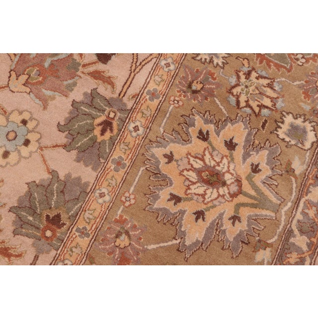 1990s Pak-Persian Lucretia Taupe/Brown Wool Rug - 8'0'' X 10'1'' For Sale - Image 5 of 9