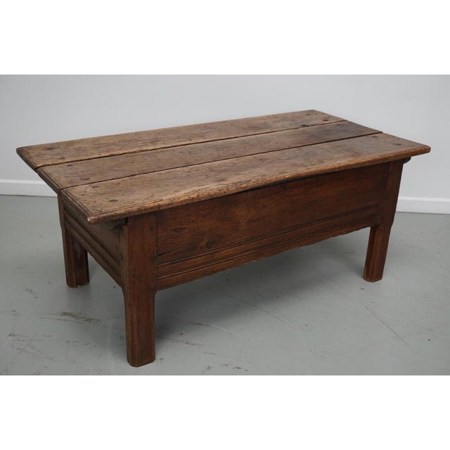 Antique Spanish Farmhouse Rustic Chestnut Coffee Table For Sale - Image 15 of 18
