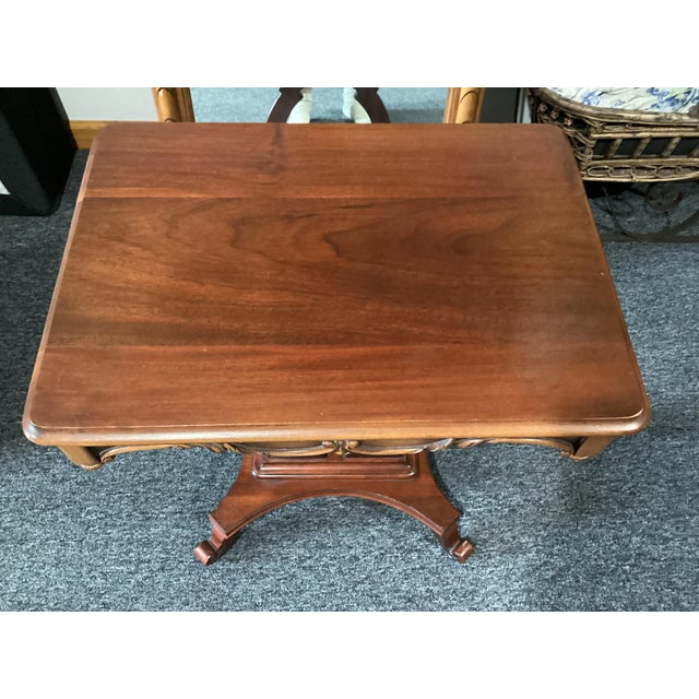 Antique Solid Mahogany Harp Art Nouveau Table Usa Pretty For Sale - Image 14 of 14