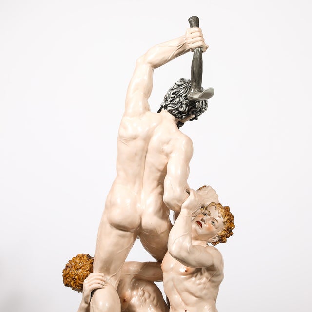 Early Neo-Classical Meissen Porcelain Sculpture of Samson & the Phillistines For Sale - Image 4 of 18