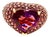 Bochic "Orient" Vintage Pink Sapphire & Amethyst Ring Set Inn 18K Gold & Silver For Sale