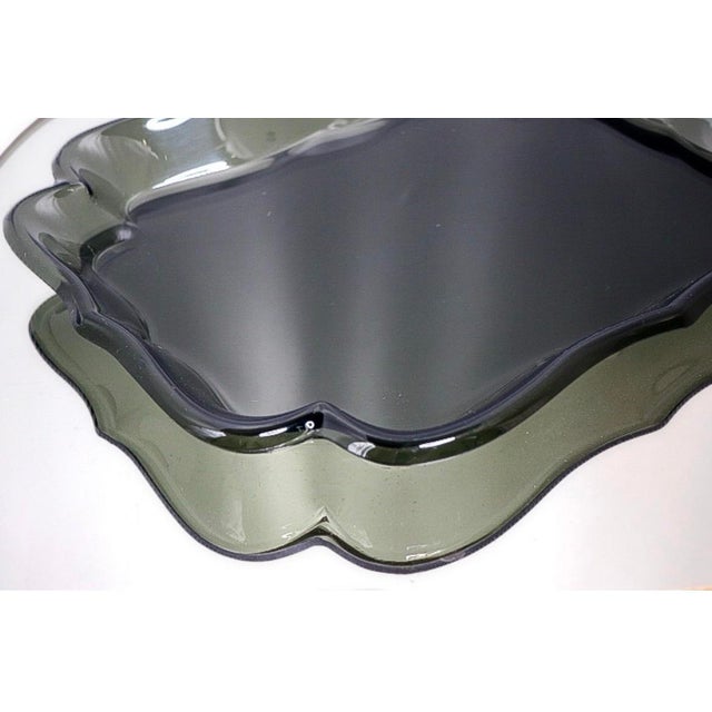 Plastic 1970s Spisani for Svenskt Tenn Barockbrickan Gray Acrylic Tray For Sale - Image 7 of 8