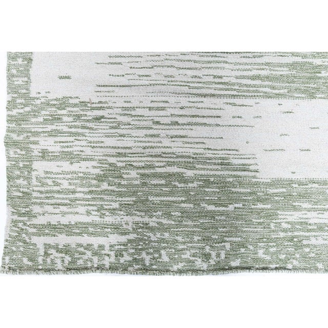 Modern Scandinavian Gray And Sage Oversized Rug "Sagefall" by Doris Leslie Blau For Sale - Image 4 of 7